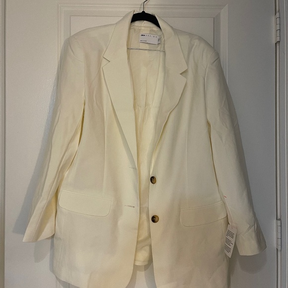 ASOS blazer mix & match slim boy suit blazer in ivory - Picture 1 of 2